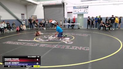 59 lbs Quarterfinal - Mason Young, Rogue Wrestling Club vs Kache Deibert, Soldotna Whalers Wrestling Club