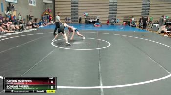 135 lbs Round 4: 10:30am Sat. - Bohdan Porter, South Anchorage High School vs Cayson Mastberg, Palmer High School