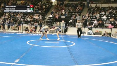 85 lbs Semifinal - Zoe Brown, Hutchinson Middle School Girls vs Aria Garcia, Colby Middle School