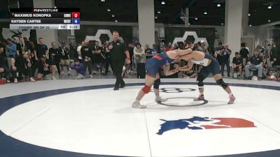 97 kg Champ. Rd Of 32 - Maximus Konopka, South Side Wrestling Club vs Kayden Cartee, West Coast Regional Training Center