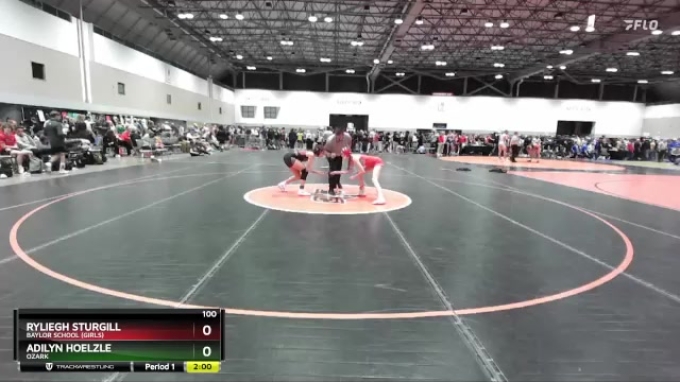 Adilyn Rumschlag 100 lbs Champ. Round 2 - Adilyn Hoelzle, Ozark vs Ryliegh Sturgill ...