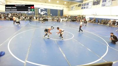 120 lbs Champ. Round 3 - Diego Cortes, Rancho Bernardo Wrestling vs Nathiel Nava, Southwest Stallions WC