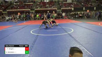 130 lbs Cons. Round 2 - Trystan Knight, Laurel Matburners vs Gage Wetstein, Billings Central Catholic