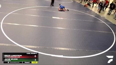97 lbs Cons. Round 3 - Jacob Wilson, Owatonna vs Brock Lundstrom, Hastings Wrestling Club