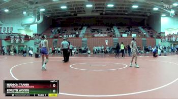 95 lbs Cons. Round 3 - Hudson Trahin, The Fort Hammers Wrestling vs Korbyn Woods, Quaker Wrestling Club