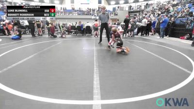 55 lbs Quarterfinal - Luke Blundell, Kingfisher YellowJackets vs Bennett Roberson, Watonga Youth Wrestling