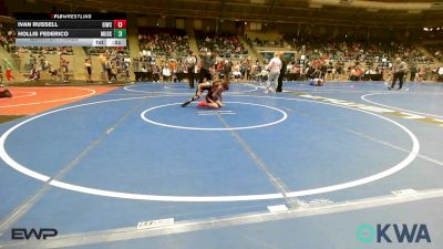 70 lbs Quarterfinal - Ivan Russell, Eufaula Ironheads Wrestling Club vs Hollis Federico, Muskogee Rougher Youth Wrestling