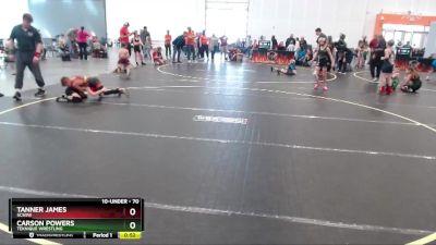 70 lbs 1st Place Match - Carson Powers, Teknique Wrestling vs Tanner James, SCSOW