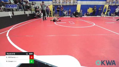 43 lbs Round Of 16 - Emerson Williams, Owasso Takedown Club vs Rhett Green, Berryhill Wrestling Club