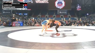 95 lbs Cons. Quarters - Aamina Ajaz, Michigan vs McKenzie Mantei, Michigan