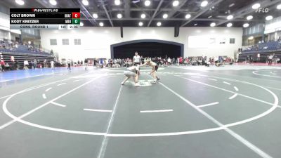 141 lbs Cons. Round 1 - Colt Brown, Unattached vs Kody Kretzer, Missouri Baptist University