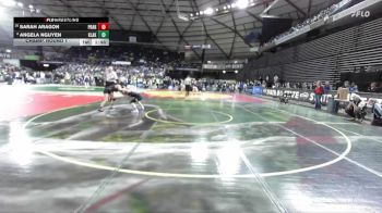 Girls 3A 110 lbs Champ. Round 1 - Sarah Aragon, Prairie (Girls) vs Angela Nguyen, Kentlake (Girls)