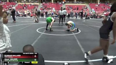 120 lbs Cons. Round 4 - Gunnar Ballard, TEAM CENTRAL vs Isaac Walker, Derby Wrestling Club