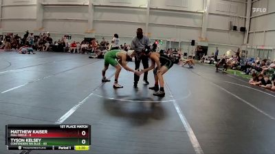 140 lbs Finals (2 Team) - Tyson Kelsey, Contenders WA Blue vs Matthew Kaiser, Full Circle