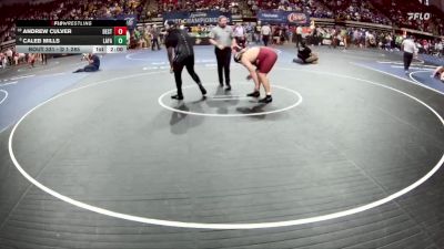 D 1 285 lbs Champ. Round 2 - Andrew Culver, Destrehan vs Caleb Mills, Lafayette
