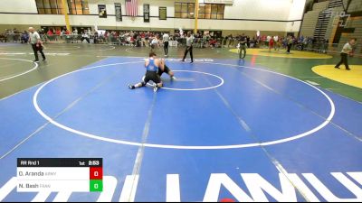 174C lbs Rr Rnd 1 - Oscar Aranda, Army West Point vs Noah Bash, Franklin&Marshall