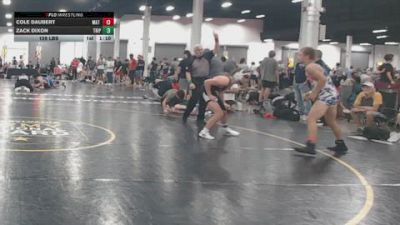 129 lbs Rr Rnd 1 - Cole Daubert, Mat Warriors White - BHSE vs Zack Dixon, Triple T Elite - BHSE