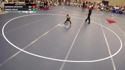 Elementary - 68 lbs Samuel Welch, Northfield vs Maverick Masching, Westfield