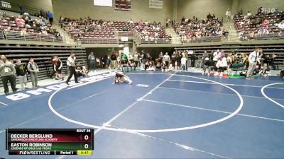 70 lbs Champ. Round 1 - Decker Berglund, Sanderson Wrestling Academy vs Easton Robinson, Legends Of Gold Las Vegas