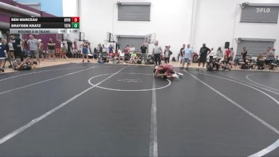 130 lbs Round 3 (6 Team) - Ben Marceau, GPS Blue vs Brayden Kratz, Terps Xtreme