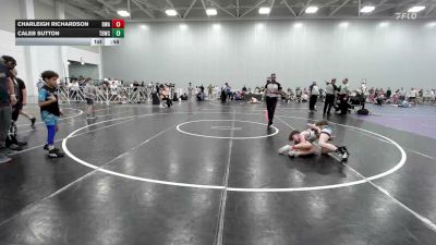 85 lbs Rr Rnd 2 - Charleigh Richardson, Roundtree Wrestling Academy - EL vs Caleb Sutton, TDWC Minions Orange - EL