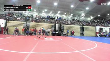 215 lbs Champ. Round 1 - Cole Ross, Owen Valley vs Camden Williams, Whiteland