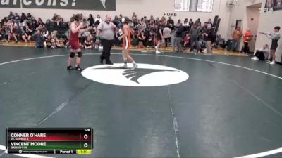 126 lbs Champ. Round 1 - Conner O`hare, St. George`s vs Vincent Moore, Grissom Hs