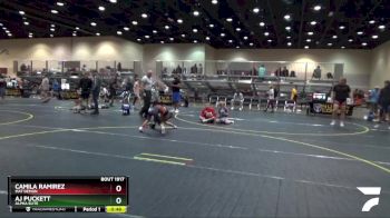 50 lbs Quarterfinal - Aj Puckett, Alpha Elite vs Camila Ramirez, Mat Demon