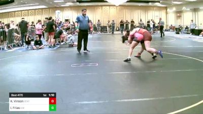 136 lbs Round Of 64 - Kiley Vinson, Central Florida Wrestling vs Isabella Frias, A.w.a