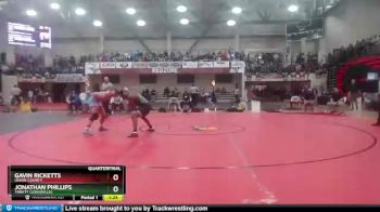 165 lbs Quarterfinal - Jonathan Phillips, Trinity (Louisville) vs Gavin Ricketts, Union County