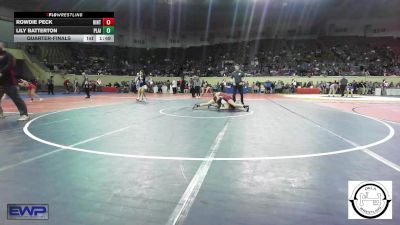 105 lbs Quarterfinal - Rowdie Peck, Hinton Comets vs Lily Batterton, Plainview JH