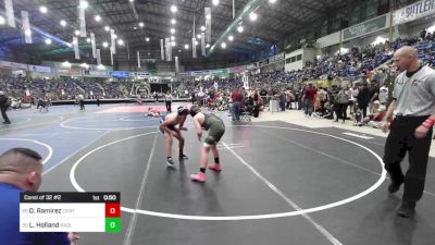 125 lbs Consi Of 32 #2 - Dominik Ramirez, Center Middle School vs Logan Holland, Badlands Elite