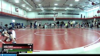 80 lbs Cons. Round 5 - Wyatt Cox, Eastside vs Jace Forgy, Maurer Coughlin Wrestling Club