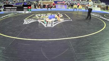 Girls-100 lbs Cons. Round 3 - Tierra Taylor, Oa Carlson Hs Girls vs Jasmine Sayan, Birch Run Hs Girls