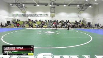 165 lbs Champ. Round 1 - Mario Rodas-Portillo, Bakersfield College vs Preston Scharf, Cuesta College