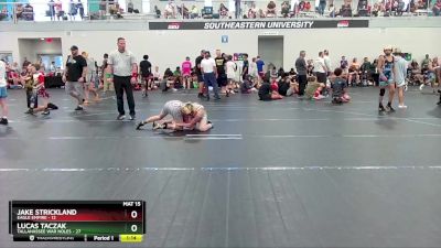 100 lbs Round 2 (4 Team) - Jake Strickland, Eagle Empire vs Lucas Taczak, Tallahassee War Noles