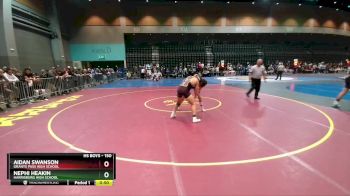 150 lbs Cons. Round 2 - Aidan Swanson, Grants Pass High School vs Nephi Heakin, Harrisburg High School