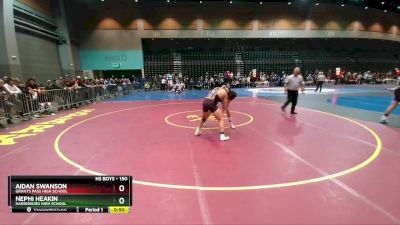 150 lbs Cons. Round 2 - Aidan Swanson, Grants Pass High School vs Nephi Heakin, Harrisburg High School