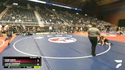 78 lbs Quarterfinal - Lucas Eakerns, Cody Wrestling Club vs Case Davis, Powell Wrestling Club