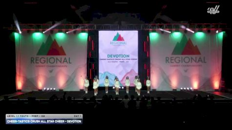 Cheer-tastics Crush All Star Cheer - Devotion [2026 L1.1 Youth - PREP - D2 Day 1] 2026 The West Regional Summit
