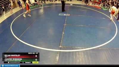 97 lbs Champ. Round 1 - Cooper Robinson, Ruby Mountain Wrestling vs Rylan Whiteley, JWC