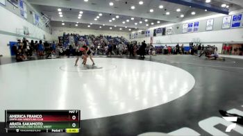 110 lbs Cons. Round 3 - Arata Sakamoto, Santa Monica High School Wrest vs America Franco, Santa Ana Wrestling Club