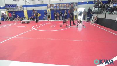 40 lbs Semifinal - Finlee Bowman, Team Tulsa Wrestling Club vs Riley Tarwater, Eufaula Ironheads Wrestling Club