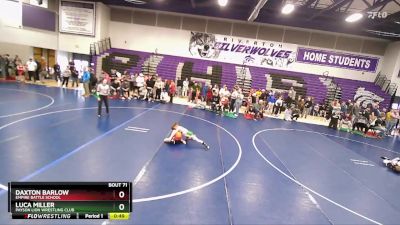 62 lbs Cons. Semi - Daxton Barlow, Empire Battle School vs Luca Miller, Payson Lion Wrestling Club