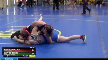 130 lbs Cons. Round 5 - Lucy Scheibeck, OLENTANGY ORANGE vs Cadence Wallace, PORT CLINTON