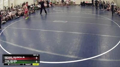 160 lbs Quarterfinals (8 Team) - Michael Valencia Jr., Nebraska Red vs Tyde Nelsen, Iowa USA Red