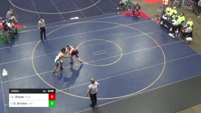 252 lbs Consi Of 16 #1 - Lucas Risser, Coudersport vs Derryck Brickle, Lebanon