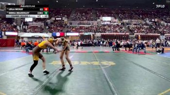 G - 155 lbs Champ. Round 1 - Emika Beardsley, Custer Co. (Miles City) Girls vs Leila McKay, Helena Capital Girls