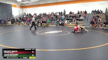 144 lbs Quarterfinal - Quinn Bickford, Cedar Rapids Kennedy vs Beckett Brock, Dubuque Senior