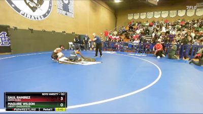 132 lbs Cons. Round 4 - Saul Ramirez, Santa Maria vs Maguire Wilson, Liberty (Bakersfield)